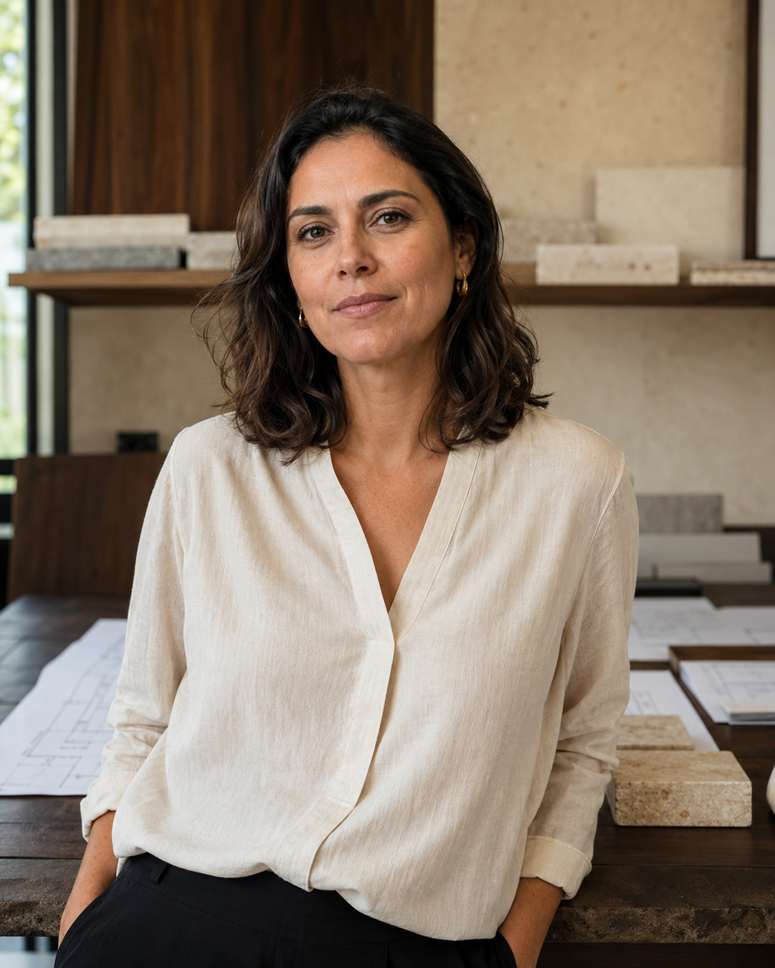Retrato conceitual de Helena Vasconcelos, diretora criativa da Véria